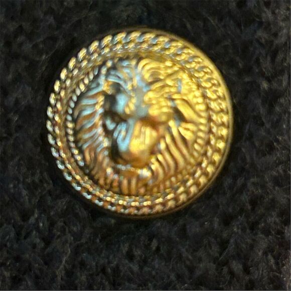 Adrienne Vittadini Women's Blue Long Jacket Lion Buttons Size L - Picture 5 of 14